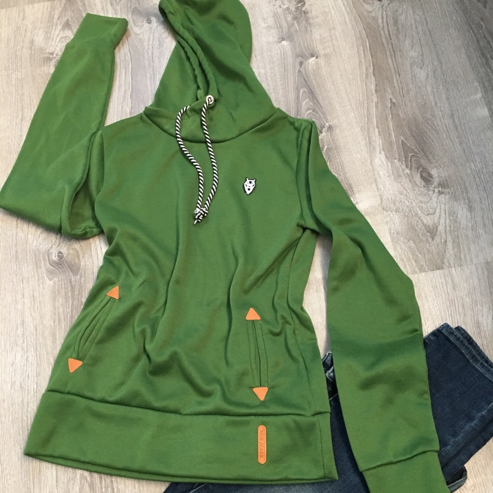 Green New Jeans hoodie sweatshirt, lightweight M